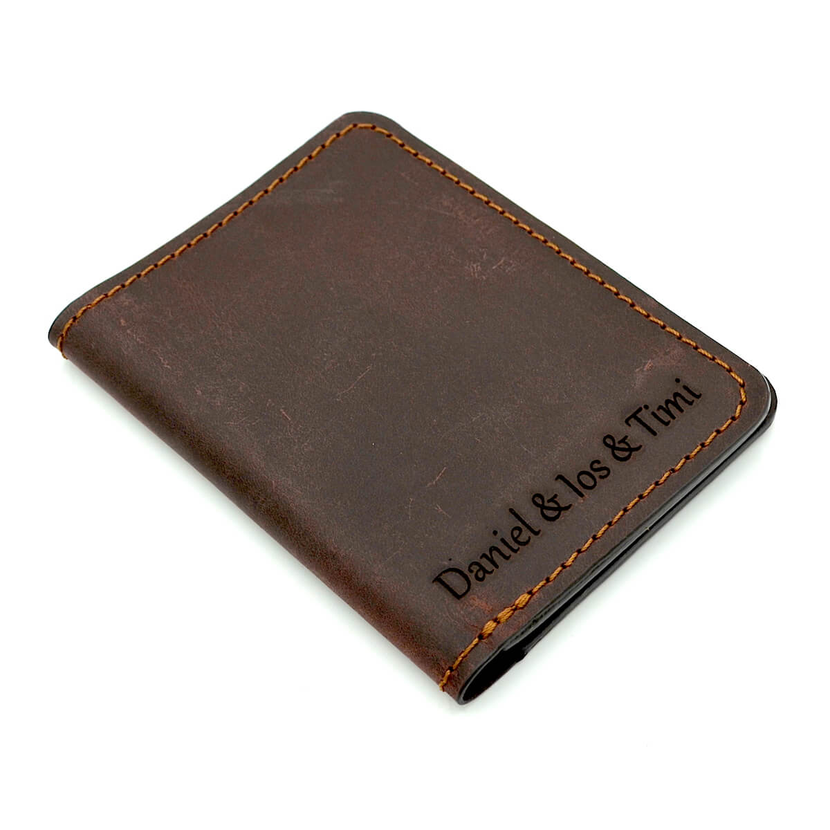 cadou vintage portofel barbati minimalist piele personalizat
