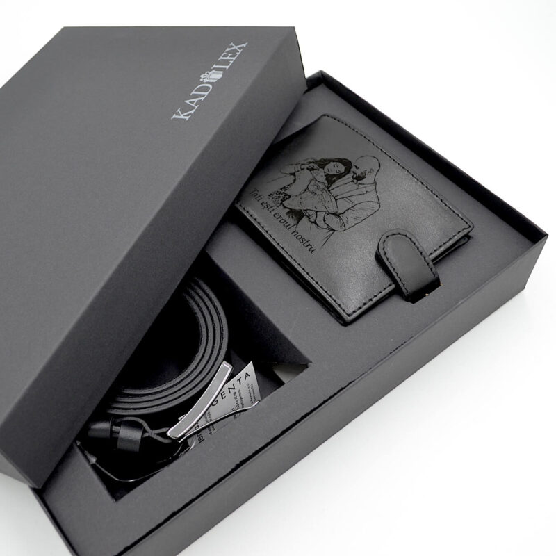 set cadou barbati portofel personalizat imagine si curea piele ambalaj personalizat.JPG1