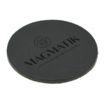 coaster piele negru personalizat logo2