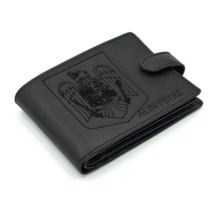 portofel de barbati personalizat stema romaniei negru11