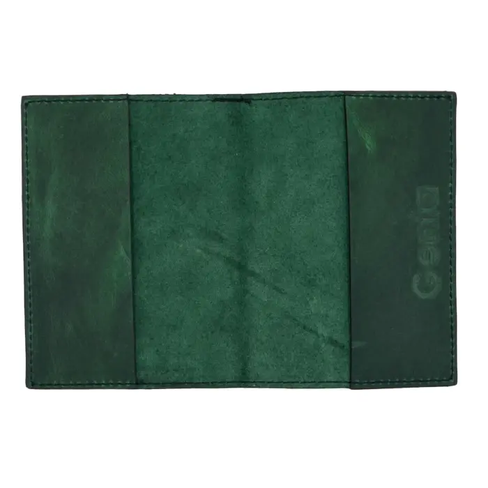 cadou husa pasaport personalizata piele verde vintage
