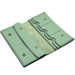 portmoneu personalizat de dama piele verde deschis cadou1