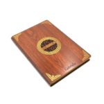 agenda cadou personalizat mesaj coperta lemn maro