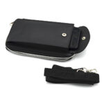 cadou barbati geanta telefon carduri umar piele neagra personalizata3