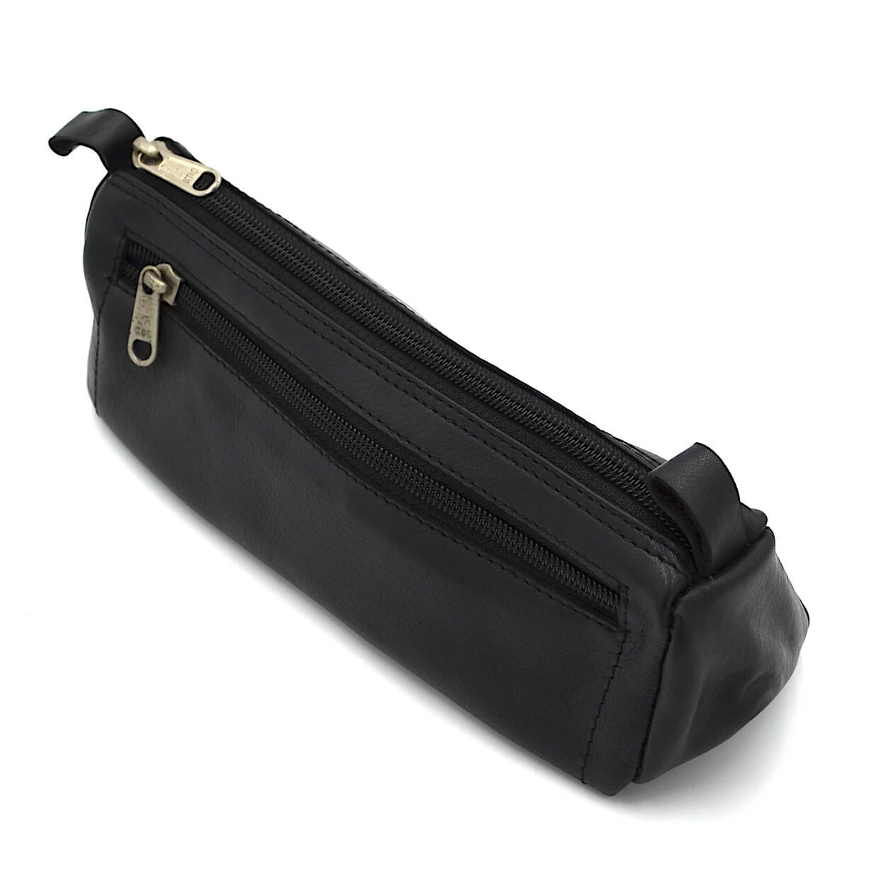 penar negru fermoar piele naturala personalizat cadou penar negru fermoar piele naturala personalizat cadou