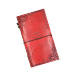 Jurnal cadou din piele naturala rosu cadou personalizat2