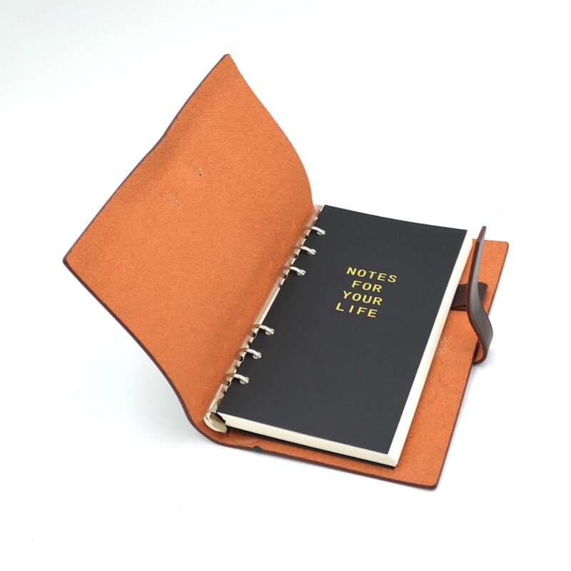 agenda piele maro retro personalizata3