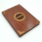 set pix agenda personalizata nume coperti lemn cadou personalizat