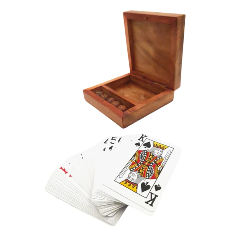 cadou carti joc cutie lemn personalizata premium