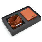 set cadou barbati portofel personalizat si curea cadou premium