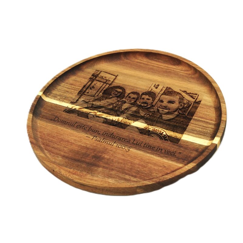 tavita bomboniera lemn personalizata imagine text