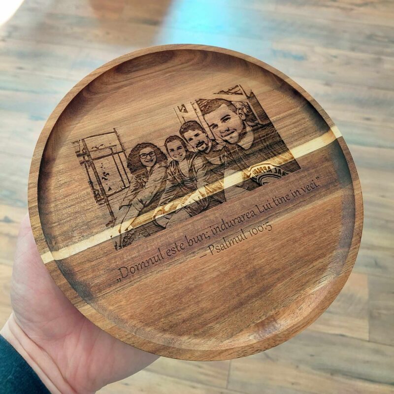 tavita lemn personalizata imagine si text cadou mame femei