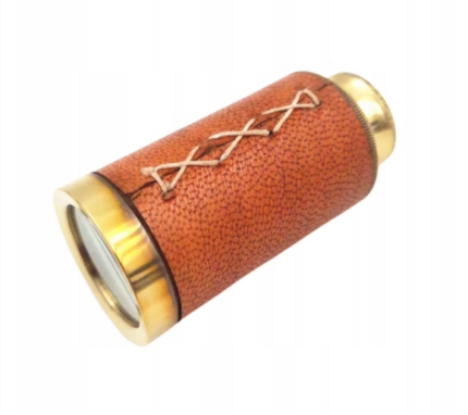 minitelescop din alama cu husa din piele personalizata33