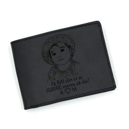 cadou tatici portofel barbati personalizat imagine copil si text1
