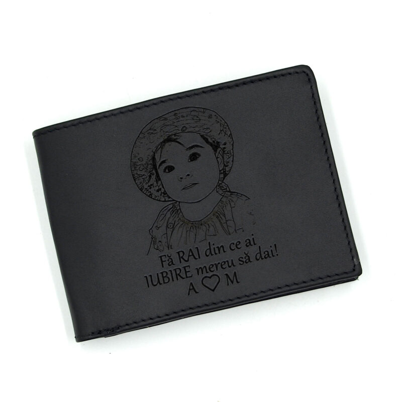cadou tatici portofel barbati personalizat imagine copil si text1