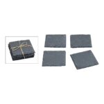set suport pahar cadou personalizat piatra gri