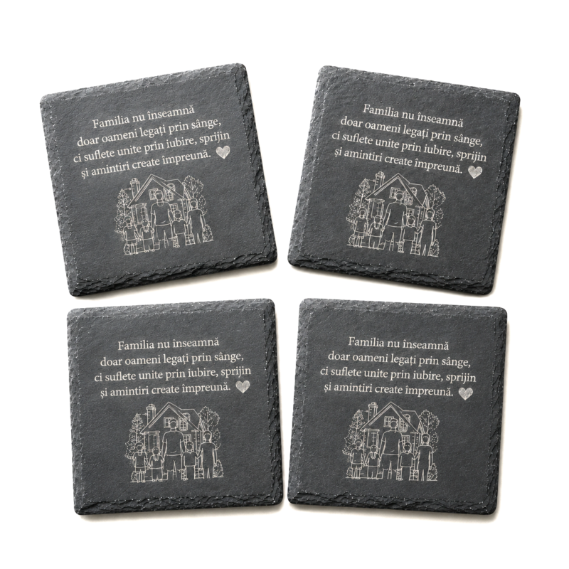 set suport pahar cadou personalizat piatra gri1