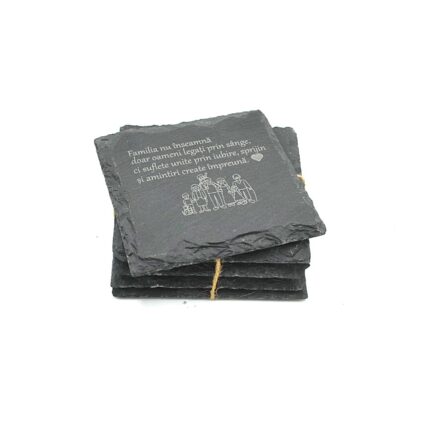 set suport pahar cadou personalizat piatra gri2