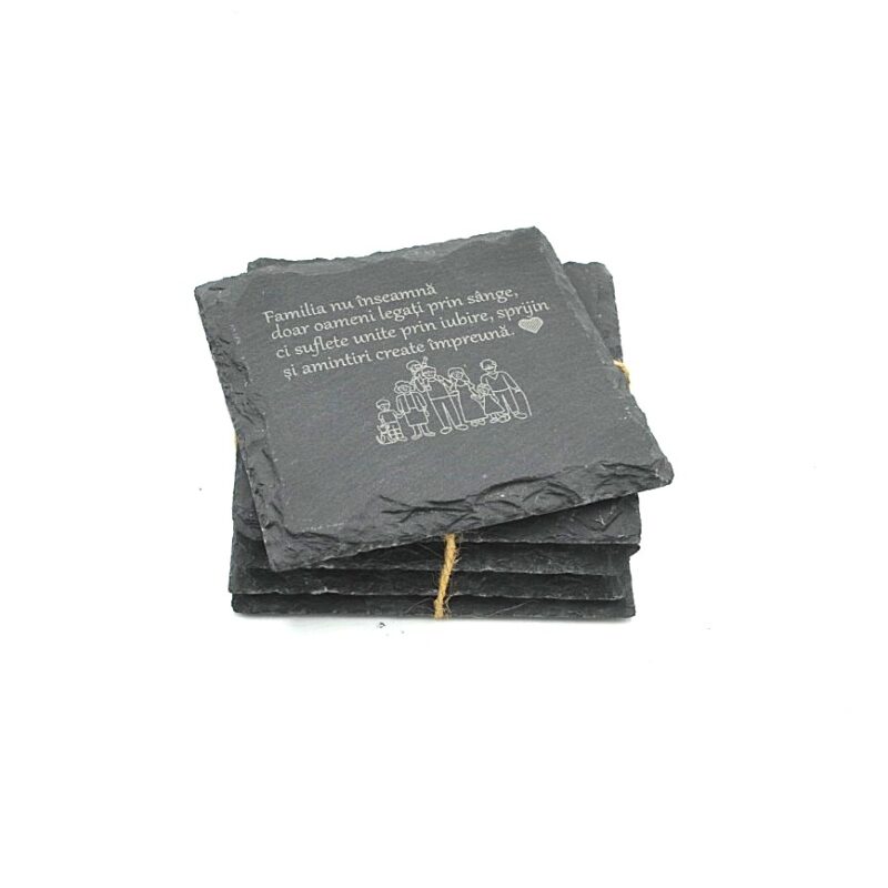 set suport pahar cadou personalizat piatra gri2